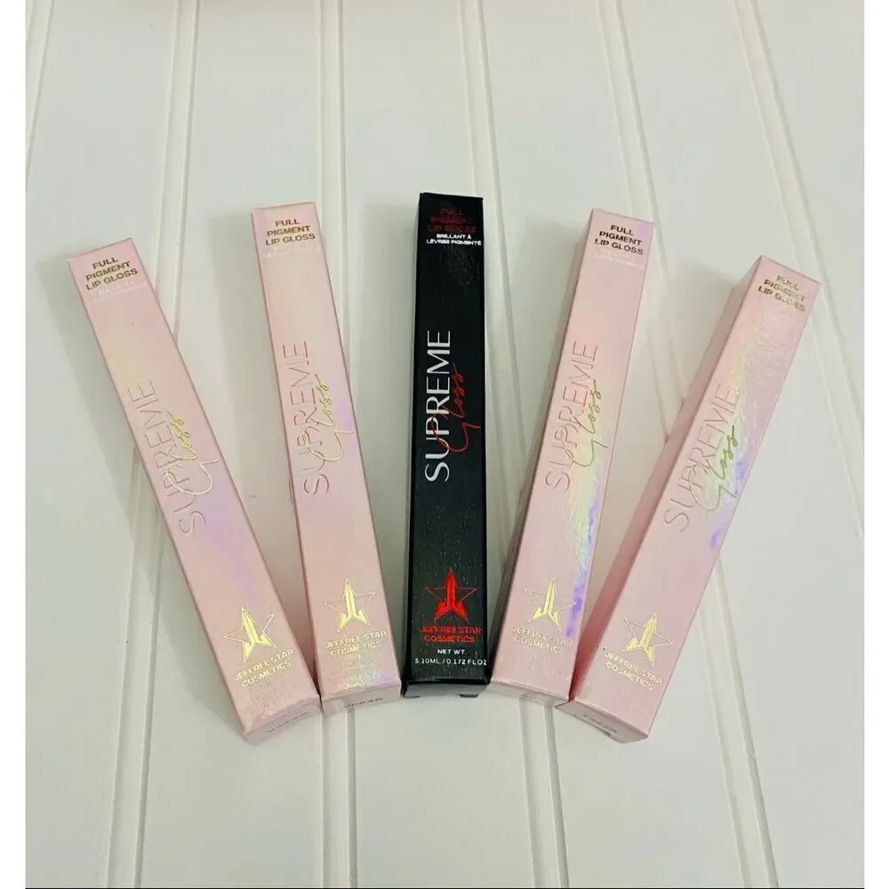 Jeffree Star Supreme Gloss Weirdo Naked Freak Dominatrix Top Shelf 5 Pc Lipgloss